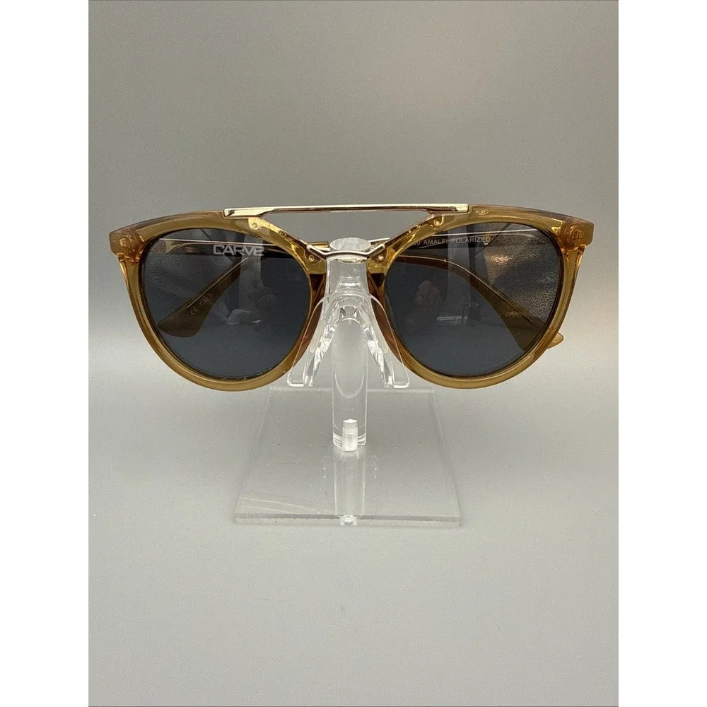 Carve AMALFI Authentic Polarized Sunglasses 3400 Brown Round Tortoise/Metal -HOT